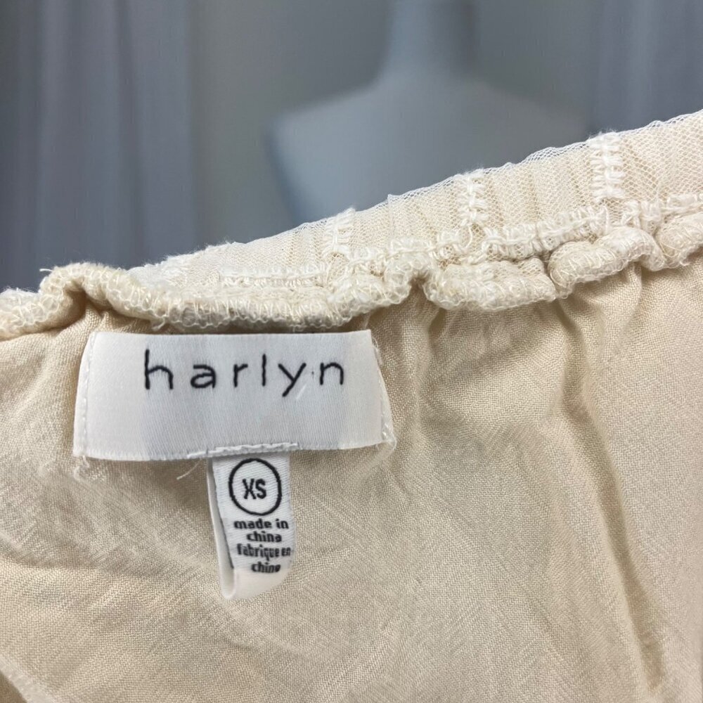 Anthropologie Harlyn Off Shoulder Blouse Boho Cream Color Ladies XS - Picture 3 of 5